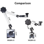 Clockwise Tools Mini Magnetic Base, MGBR-03, Magnetic Stand for Digital Dial Indicators, 88lbs Max Pull