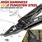 BIBURY Multitool Pliers Pro BI2045AB, Stainless Steel Foldable Multi Tool with Upgraded Scissors and Screwdriver, Multitools with Replaceable Wire Cutters and Saw, Ideal for Camping,Fishing,Survival