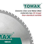 14 Inch 72 Tooth Industrial Level Steel and Ferrous Metal Saw Blade with 1 Inch Arbor