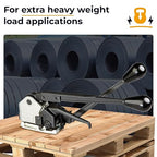 IDL PACKAGING Teknika MUL-20 Heavy Duty Sealless Combination Tool for High Tensile Steel Strapping, Adjustable for 3/4" and 5/8" Strap Width