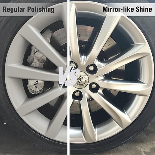 2PCS 8" Airway Buffing Wheel with 5/8" Arbor Flange-Free Hub，White Buffing Wheels for Angle Grinder, Mirror-Like Finishing Polishing Wheel for Aluminum Wheels Stainless Steel Chrome