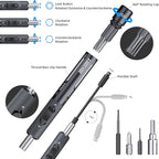 Metal Small Ratchet Screwdriver Set, JAKEMY Portable Ratcheting Screwdriver Kit with 90 Magnetic Bits and Opening Pry Tool for Laptop, Computer, MacBook, Phone, Watch, Console, Eye Glasses, DIY