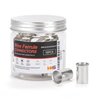 HKS 15PCS Non-Insulated Wire Ferrules- AWG3/0-95.0mm² Copper Barrel Pin Cord Terminals for Wiring Electrical Crimp EN95-25