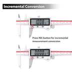 VINCA IP67 Grade Bluetooth Digital Caliper, DIPA-0605B 0-6 Inch/150mm, Inch/Millimeter/Fraction Conversion, Stainless Steel, Large LCD Screen