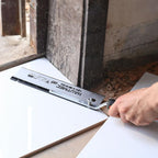 HAUTMEC 10" Reversible Dovetail Saw, Pro Flush Cut Jamb Saw, 12TPI Double Ground Teeth with Cranked Handle, Dual-Side Cutting Handsaw for Door Frames, Trim, and Flooring Installation – HT0234