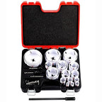 Bi Metal Hole Saw Kit, 30-Pieces All Purpose Combination Hole Saw Set Including 10" Extension, Sizes Range: 3/4" to 4-3/4", Increased Cutting Depth to 2", Ideal for Wood, Metal, PVC, Aluminum
