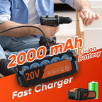Cordless Drill Set, 20V Power Drill with Power Pack 2.0Ah and Charger, 3/8-Inch Keyless Chuck Electric drill, 25+1 Position, 42pcs Drilldriver Bits/Screws for DIY Projects (Black Grey)