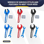 Adjustable AN Fittings Wrench AN Wrench for Hose Fitting Adapters AN Fitting Tool 3AN-16AN Lightweight Aluminum Red. With a 6AN-AN8 Double Hose End Fitting Wrench Blue