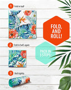 VENTURE 4TH Microfiber Beach Towel: Quick-Dry, Compact, Sand-Free, Absorbent, Sandproof and Lightweight - Perfect for Camping, Beach, and Roadtrips (Tropical Heat Design | 35x78 inches)