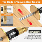 Wheel Marking Gauge Woodworking, Scribe Tool Woodworking, Adjustable 0-12cm, Aluminum & Brass Options, for Parallel Lines, Dovetail Joints & Professional Carpentry (Brass with Fine Adjustment)
