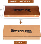 5-Pieces Carbide Tipped Woodturning Tools Lathe Chisel Set with Stainless Steel Blade, Wooden Box