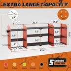 Power Tool Organizer Wall Mount, Expanded Width Garage Storage 3 Layer Heavy Duty Power Tool Storage Rack, 45.5" Battery Tools Holder with Charging Station Shelf