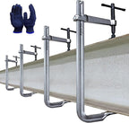 4-Pack Heavy Duty 12"(300x120mm) F-Clamp w/ 4-3/4" Throat Depth, Bar Size 1"x15/32", 1400LB Clamping Force, Drop Forged Steel Bar Clamps for Wood, Metal, Pipe, Welding and DIY Projects