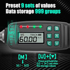 Precision 3/8" Digital Torque Wrench with ±2% Accuracy for Spark Plug, Carbon Bike & Motorcycle (2.2-44 ft-lb / 3-60 Nm) - Over-Torque Alert with Buzzer/LED & Storage Case