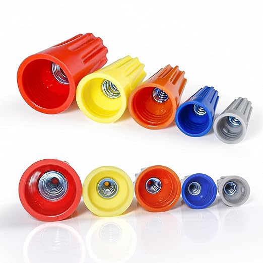 XHF UL Listed 300Pcs Gray 22-14AWG Wire Connector Nuts, Wire Caps for Quick Connection Max.2#16 w/2#18 w/2#20 Min.2#22
