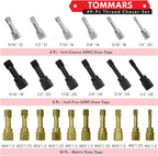 TOMMARS 49-Piece Thread Chaser Set Repair Kit, UNC UNF & Metric with Taps, Dies, and Thread Files for Rethreading and Restoration