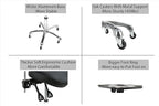 Saddle Stool Rolling Chair with Back Support Swivel Adjustable Height Ergonomic Thick Seat Cushion with Wheels for Nail Lash Tech Esthetician Tattoo Artist Salon Hair Cutting Stylist Black