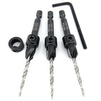 FTG USA Countersink Drill Bit Set for Wood with Tapered Drill Bit 3 Pc #6 (9/64")