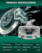 SCITOO 18B5081 18B5080 Disc Brake Calipers Assembly with Bracket Fit For Chrysler Town & Country 2008-2012,For Dodge Grand Caravan 2008-2012,For Ram C/V 2012,For Volkswagen For Routan 2009-2012