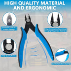 5.3" Wire Cutters for Crafting Flush Cutters 2 Pack Ultra Sharp Flush Cut Pliers for Jewelry Making, Diagonal Cutting Pliers for Models, Aluminum Wire, Jewelry, Plastic and Soft Copper Wire