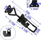 4Pack Heavy Duty Toggle Latch Clamp, 1320lbs 4003 Latch-Style Toggle Clamp with Lock Hook, Pull Action Latch with Catch Plate, Metal Quick Release Draw Latch for Trunk Jig Smoker Door Tool Boxes