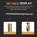 Drill Bit, #30 Cutting Diameter, 4341 HSS Gold Finish 135° Cutting Angle Number Jobber Bits - (Applications: for Drilling Soft Metal Plastic Wood), 10-Pieces