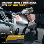 Cordless Impact Wrench Compatible with Dewalt 20V Max Battery, 3/8" 600Ft-lbs (800N·m), Brushless Electric Impact Driver, 2400 RPM, LED Light – Compact, Light-Duty, No Battery Included