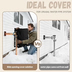 Backflow Preventer Insulation Cover - 2 Way Opening Pipe Insulation Cover for Irrigation Valve, Sprinkler Cover for Outside - Winter Freeze Protection Backflow Cover - 16" W x 20" H, Black