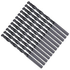 Drill Bit, 4mm Cutting Diameter, 4241 HSS Nitriding Black 118° Cutting Angle Versatile Jobber Bits - (Applications: for Drilling Plastic Wood Soft Metal), 12-Pieces