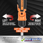 Amartisan 12-in-1 Multi Bit Screwdriver, Ratchet Screwdriver, 60-Degree Adjust Precision Screw Driver, Slotted/Philips/Torx/Square/Hex