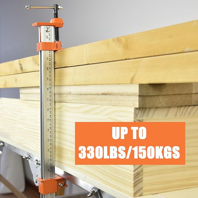 FEIRONG 36-inches Bar Clamps with 2-Pack, 330LB Load Limit with Built-in Ruler, 90° Angled Jaws for DIY Projects & Cabinet Installation