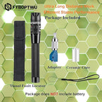 1pc Fiber Optic Visual Fault Locator VFL Fiber Optic Cable Tester with 1pcs Singlemode 9/125um FC Male to LC Female Adapter, Black Switch (Mode Number: VFL-30)