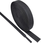Black 2:1 Ratio Automotive Heat Shrink Braided Sleeving,Wear-Resistant Flat Woven Shrinkable Sleeve Fabric Car Cable Wires Hoses Protection (1/2"-35ft)