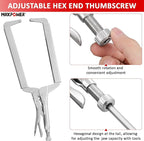 MAXPOWER 18-inch C Clamp Locking Pliers, Locking C Clamp with Regular Tips, MAX Jaw Capacity Up to 6.5"