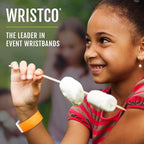 1,000 WristCo Coral Red Tyvek Wristbands for Events - Comfortable Tear Resistant Paper Bracelets ID Wrist Bands for Concerts Festivals Admission Party Identification