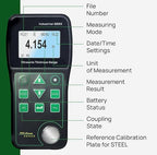 Ultrasonic Thickness Gauge Industrial-888X Echo-Echo Mode Measure Through Coating up to 19.685mils (500 microns) / Cast Iron Thickness Measurement/PC Connection (All Material)