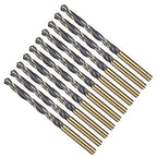 Drill Bit, 5.2mm Cutting Diameter, 4341 HSS Gold and Black 118° Cutting Angle Number Jobber Bits - (Applications: for Drilling Soft Metal Plastic Wood), 10-Pieces