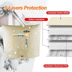 TOHONFOO Backflow Preventer Pipe Insulation Cover (5°F) - Irrigation Sprinkler Valve Insulated Pouch - Water Well Pump Cover - Sturdy 5 Layers for Winter Freeze Protection, 40" W x 36" H, Beige