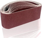 Coceca 3x21 Inches Sanding Belts (75x533mm), 12pcs 80 Grits Aluminum Oxide Sanding Belt for Belt Sander