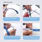 CrocSee 10ft - 1 inch Braided Cable Management Sleeve Cord Protector - Self-Wrapping Split Wire Loom for TV/Computer/Home Theater/Engine Bay - White