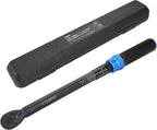 3/8-Inch Drive Click Torque Wrench, Dual-Direction Click Professional Torque Wrench 10-100FT.LB/13.6-135.6N.M, Dual Range Scales Graduated in FT.LB and N.M, Blue