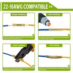 500PCS Heat Shrink Wire Connectors 12-10 AWG, Waterproof Tinned Copper Purple Core Wire Connectors, Insulated Splice Terminals for Cable, Boat, Automotive, and Home Wiring (12-10 AWG)