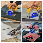 4.5 inch Diamond Saw Blade 4.5" Cutting Disc Wheel for Cutting Porcelain Tiles Granite Marble Ceramics Works with Tile Saw and Angle Grinder (3 Pack, Blue)
