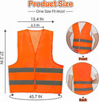 36 Pack High Visibility Safety Vest Bulk Reflective Mesh Security Vest with Silver Strip for Men Women