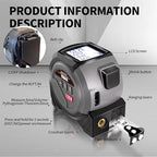Laser Tape Measure 3-in-1 131ft Laser Measuring Tape & 16ft Woodworker Tape Measure & Crosshair, Area, Volume, Ft/Ft+in/in/M Unit Support for Decorating Architecture DIY Furniture