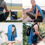 Microfiber Travel Towel, Soft Lightweight Quick Dry Towel, Super Absorbent Compact Travel & Sports & Beach Towels for Camping, Backpack, Gym, Swimming, Yoga, Hiking (M:20"×40" -Blue)