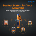 Elitech IPT-01 Wireless Temperature Clamp – T-Type Thermometer, Data Logging & Remote Monitoring –HVAC Temperature Probe with Bluetooth and App Operation & Works with Elitech App-Enabled Manifolds
