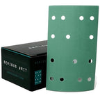 3" x 5" (80mm x 133mm) 14-Hole 400 Grit Sanding Sheets - Fits Festool RTS 400 & Mirka Deos 353 - Heavy-Duty Hook & Loop Film Abrasives - Sandpaper for Sheet Sanders - 50 Pack Box