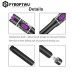 2pc Fiber Optic Visual Fault Locator VFL Fiber Optic Cable Tester with 2pcs Singlemode 9/125um FC Male to LC Female Adapter, Green & Purple Switch (Mode Number: VFL-30)