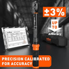 HORUSDY 1/4" Torque Wrench 4PCS Set, 20-240 in-lb Click Torque Wrench with 3" Extension Bar & 1/4" to 3/8" Adapter, Cr-V Inch Pound Torque Wrenches for Bike, Motorcycle & Small Engine Repair